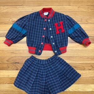 Vintage Health-tex Plaid Jacket & Short Set | Toddler 3T | Made in USA